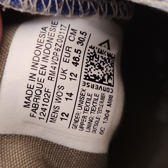 Converse All Stars hightops men's size 12 women's size 14 - Picture 9 of 9